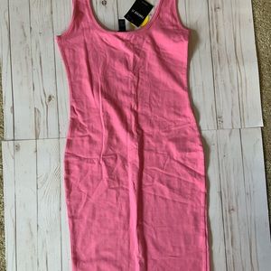 Pink new tshirt fitted dress